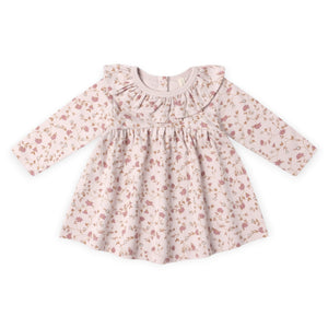 Quincy Mae Ruffle Collar l/s Dress ~ Garden/Lilac