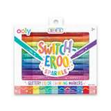 Ooly Switch-Eroo Sparkle Glittery Color Changing Markers- Set of 12