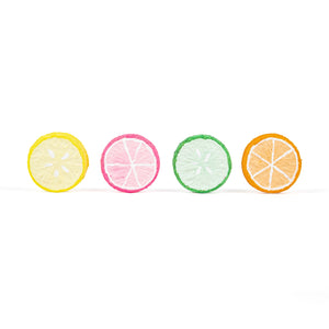 Twee Citrus Slices Handmade Sidewalk Chalk