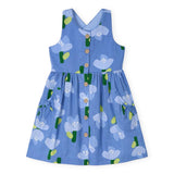 Mayoral Girls Sleeveless Printed Dress ~ Indigo Floral