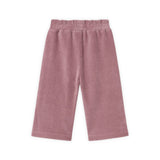Mayoral Baby Girl Tulle Embellished l/s Top & Velour Wide Leg Pants Set ~ Macchiato/Orchid