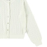 Molo Gillian Knit Cardigan 7-12 ~ Crisp White