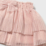 Mayoral Baby Girl Cherie T-shirt & Pleated Tulle Skirt Set ~ Peony/Blossom