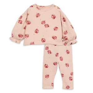Play Up Baby Ladybug Print Jersey Knit Top & Leggings Set ~ Pink