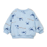 Play Up Baby Sun Print Sweatshirt & Sweatshorts Set ~ Light Blue