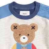 Huxbaby Varsity Huxbear Spliced Sweatshirt & Sweatpants Set ~ Multi