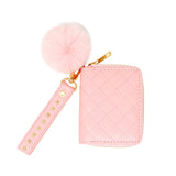 Tiny Treats Quilted Stud Strap Wallet with Pom-Pom