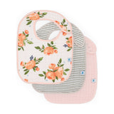 Little Unicorn Cotton Muslin Classic Bib 3 Pack ~ Watercolor Roses