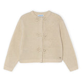 Mayoral Girls Knit Cardigan w/ Bows ~ Beige Vigo