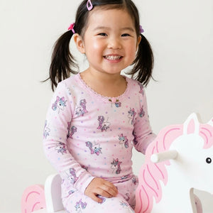 Esme Girls l/s Pj Set ~ Coquette Unicorn