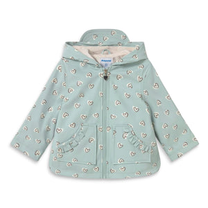 Mayoral Baby Girl Hearts Print Rain Coat ~ Anise