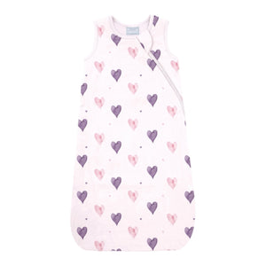 Coccoli Modal Sleepsack ~ Hearts on Light Pink