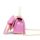 Tiny Treats Shiny Quilted Fluffy Bow Handbag