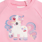Huxbaby Tutti Frutti Unicorn Sweatshirt & Sweatpants Set ~ Strawberry
