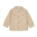 Mayoral Baby Boy Ribbed Velour Button Down Shirt ~ Cereal
