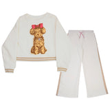 Appaman Girls Bianca Graphic Sweatshirt & Samantha Sweatpants Set ~ Cream