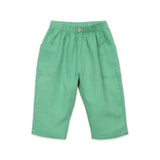 Play Up Baby Striped T-Shirt & Woven Pants Set ~ White/Dark Mint