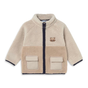 Mayoral Baby Boy Sherpa Jacket ~ Dark Taupe