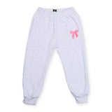 Petite Hailey Lulu Bow Sweatshirt & Sweatpants Set ~ Light Grey