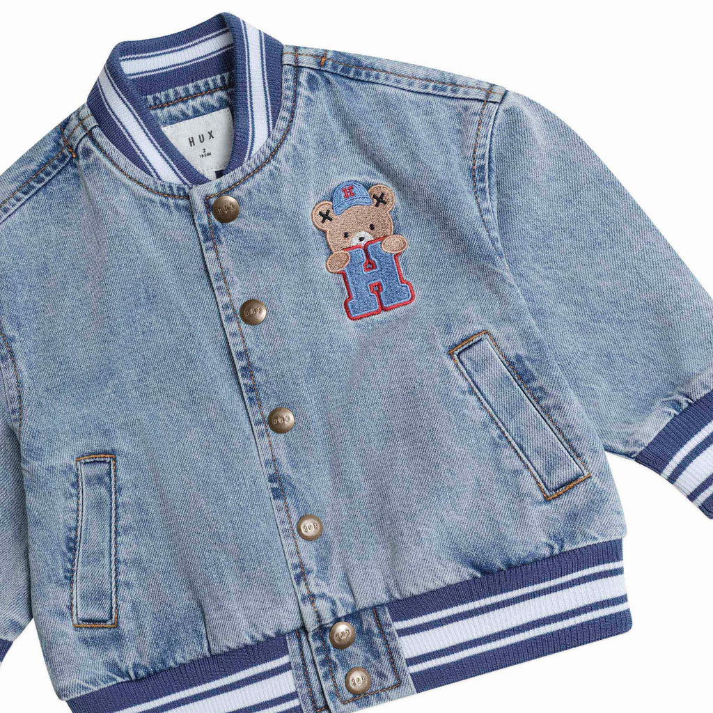 Huxbaby Varsity Denim Bomber Jacket – Born Yesterday