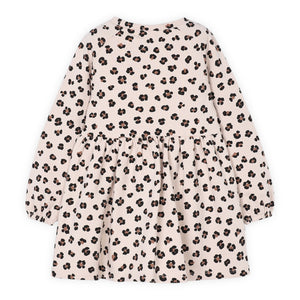 Mayoral Girls Fleece Cheetah Print Dress w/ Bag ~ Sand