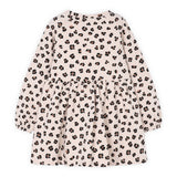 Mayoral Girls Fleece Cheetah Print Dress w/ Bag ~ Sand