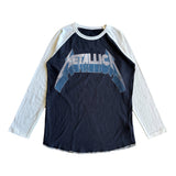 Rowdy Sprout Baby Metallica Retro Logo l/s Raglan Tee ~ Vintage Black/White