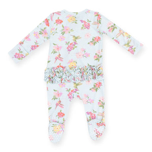 Angel Dear 2 Way Zipper Ruffle Back Footie ~ Cute Hummingbirds