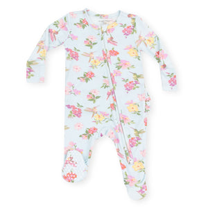 Angel Dear 2 Way Zipper Ruffle Back Footie ~ Cute Hummingbirds