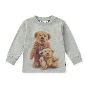 Molo Baby Dirk Velour Hoodie, Eloy l/s Tee & Sigo Sweatpants Set ~ Furry Friends/Brown Sugar