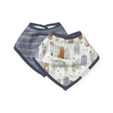 Loulou Lollipop Muslin Bandana Bib Set ~ Home Sweet Home