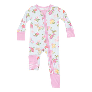 Angel Dear 2 Way Zipper Convertible Romper ~ Cute Hummingbirds