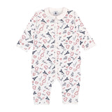 Petit Bateau l/s Parisian Print Romper w/ Collar ~ Multi