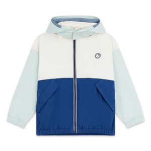 Petit Bateau Boys Color Block Hooded Jacket ~ Multi