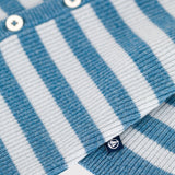 Petit Bateau l/s Knit Striped Romper ~ Blue