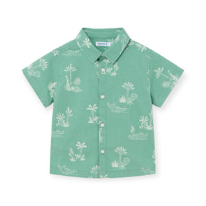 Mayoral Baby Boy Printed s/s Shirt~ Gators/Eucalyptus