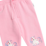 Huxbaby Tutti Frutti Unicorn Sweatshirt & Sweatpants Set ~ Strawberry