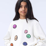 Molo Marge Smiley Sweatshirt 7-12 ~ Buttercream