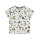 Babyface Baby Boy Printed T-Shirt & Sweatshorts Set ~ Lions/Dark Grey
