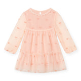 Stella McCartney Girls Embroidered Hearts Tulle Dress ~ Light Pink