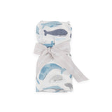 Angel Dear Swaddle Blanket ~ Blue Whales