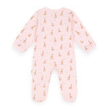 Sophie La Girafe Front Snap Printed Footie ~ Barely Pink