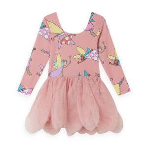 Stella McCartney Girls l/s Fairy Dress w/ Tulle Skirt ~ Peach