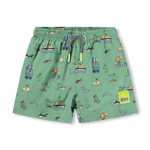 Molo Niko Swim Trunks ~ Alien Vacation