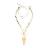 Lilies & Roses Double Scoop Ice Cream Necklace