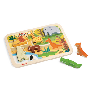 Janod Chunky Wooden Puzzle ~ Zoo