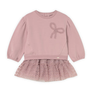 Mayoral Baby Girl Sweatshirt & Tulle Skirt Set ~ Crystal Pink