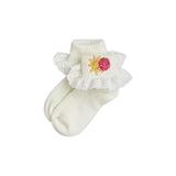 Mini Rodini Baby Space Lace Socks ~ Off-White