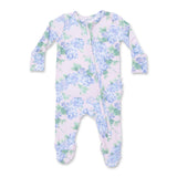 Angel Dear 2 Way Zipper Ruffle Back Footie ~ Hydrangeas