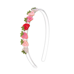 Lilies & Roses Pink & Red Shimmer Strawberry Headband